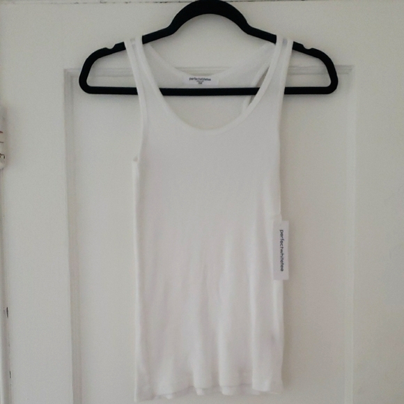 Perfectwhitetee Annie White Tank Top - Picture 1 of 3